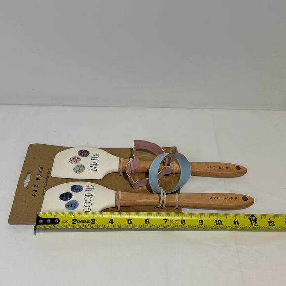 NEW Rae Dunn Easter FULL SIZE Spatulas with Cookie Cutters - Picture 3 of 4